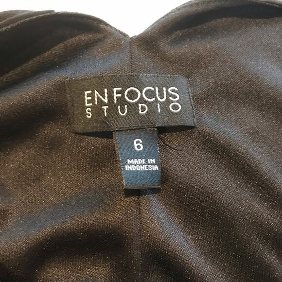 Enfocus Studio Gray and Black Bodycon dress sz 6 - Picture 3 of 5